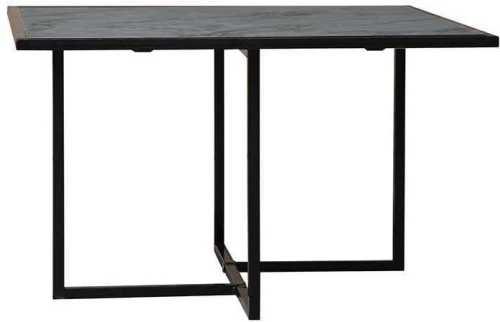 Скарлетт стол журнальный квадратный с рамкой Черный мрамор/черный