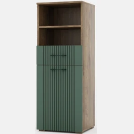 Тумба «Монреаль» 1Д1Я КМК 0986.4, дуб канзас/зеленый матовый