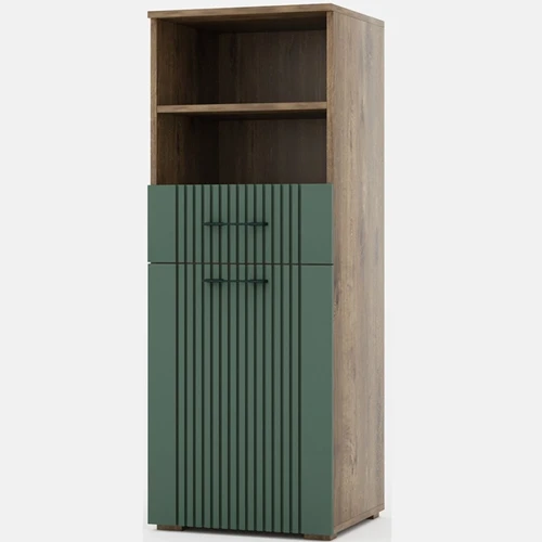 Тумба «Монреаль» 1Д1Я КМК 0986.4, дуб канзас/зеленый матовый