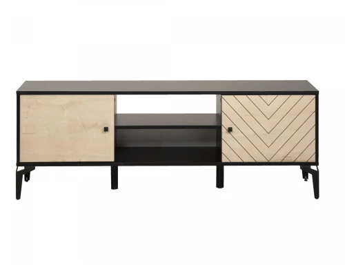 Тумба под ТВ 59.01 Лофт черный / дуб бунратти