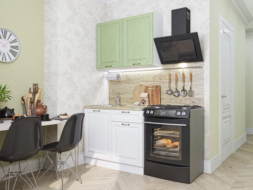 Модульная прямая кухня Ницца-05 Дуб оливковый/Белый