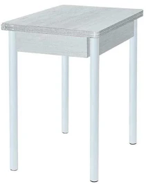 Глайдер стол обеденный / бетон белый/белый