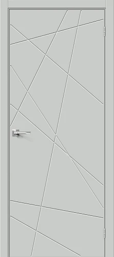 Межкомнатная дверь ПЭТ BRAVO Граффити-5.Д.П Grey Silk