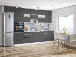 Кухонный гарнитур Фьюжн-01 Stormy Silk-Белый