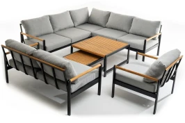 Лаунж зона из алюминия MAYA XL темный графит  Joygarden