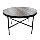 Стол журнальный МеталлАрт М011 БОЛЬШОЙ коричневый дуб/черный