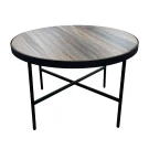 Стол журнальный МеталлАрт М011 БОЛЬШОЙ коричневый дуб/черный