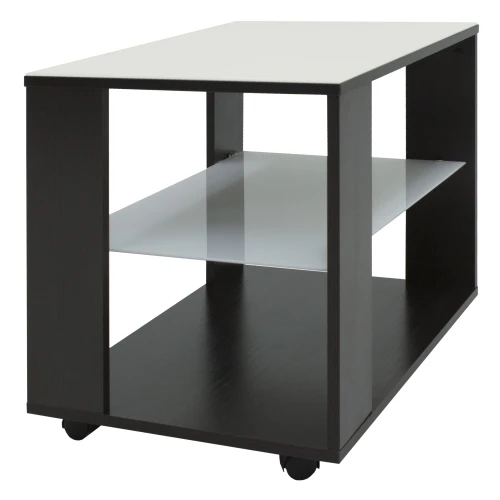 Стол журнальный BeautyStyle 5 венге/стекло белое