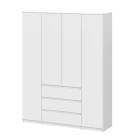 Шкаф для одежды и белья четырехстворчатый Денвер (Серия 2), Белый Шкаф для одежды и белья четырехстворчатый Денвер (Серия 2), Белый