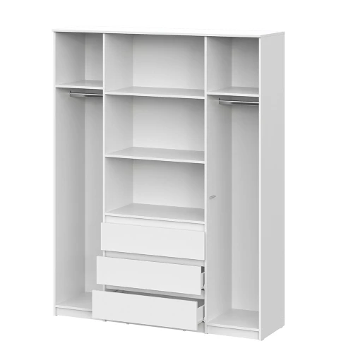 Шкаф для одежды и белья четырехстворчатый Денвер (Серия 2), Белый