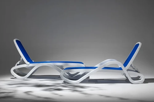 Шезлонг Nardi Omega без подлокотников, бело-синий
