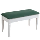 Банкетка Вивальди М с ящиком белый, ткань зеленый Банкетка Вивальди М с ящиком белый, ткань зеленый