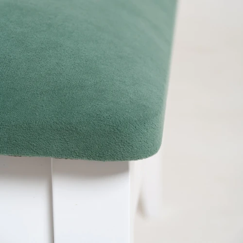 Банкетка Вивальди М с ящиком белый, ткань зеленый