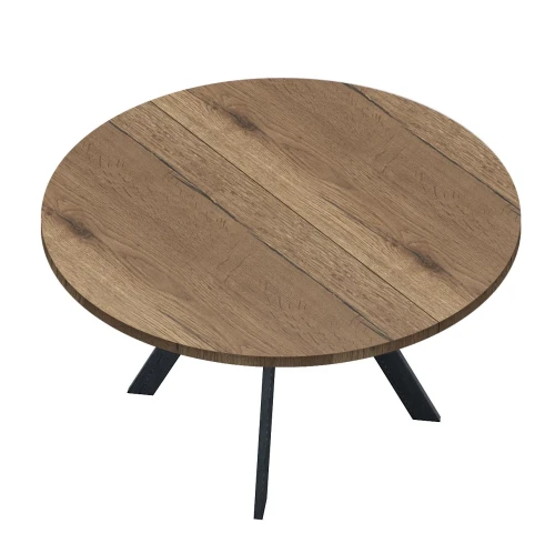 Стол DikLine RD100 Дуб Галифакс/опоры черные