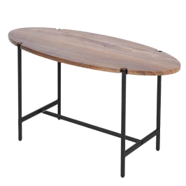 Стол журнальный МеталлАрт М025 коричневый дуб/черный