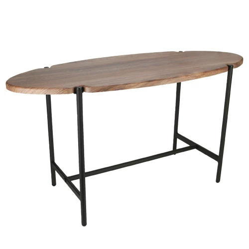 Стол журнальный МеталлАрт М025 коричневый дуб/черный