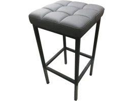 Стул «Камелот» ДП 2-07, кожзам «Темно-серый», каркас черный матовый Стул «Камелот» ДП 2-07, кожзам «Темно-серый», каркас черный матовый