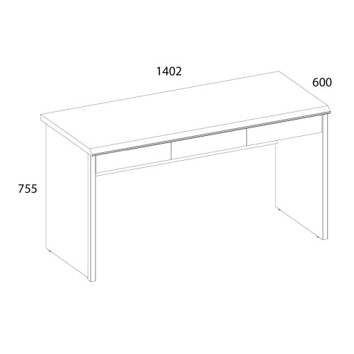 Стол 3S, BJORK, цвет ольха полярная/оникс