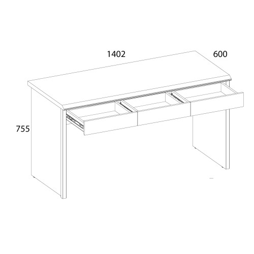 Стол 3S, BJORK, цвет ольха полярная/оникс