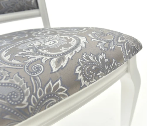 Стул Кабриоль, Белый с патиной серебро