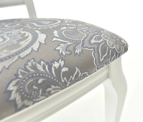 Стул Кабриоль, Белый с патиной серебро