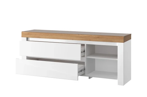 Тумба RTV 2S2N, TAURUS, цвет белый\дуб вотан