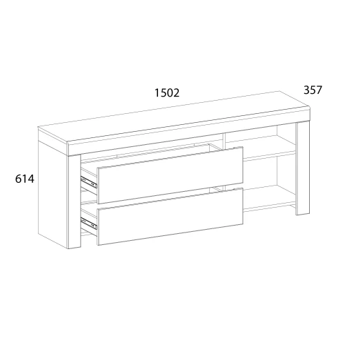 Тумба RTV 2S2N, TAURUS, цвет белый\дуб вотан