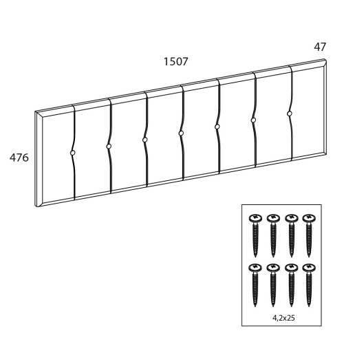 SEVILLA, Накладка мягкая к кровати 160 с подъемником. Цвет КАМИЛЛА 07