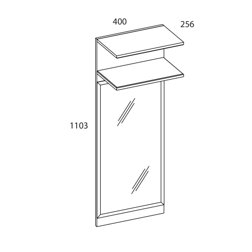 Зеркало1NL, OSKAR , цвет дуб Санремо