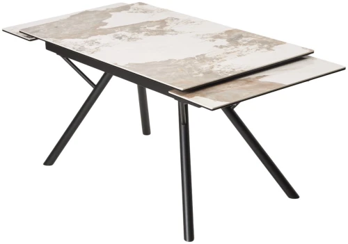 Стол ЛИБЕРТИ 140 Pandora, керамика / Черный каркас М-City