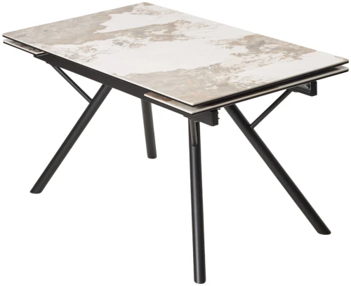 Стол ЛИБЕРТИ 140 Pandora, керамика / Черный каркас М-City