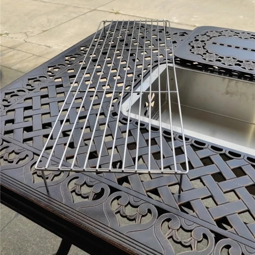 Обеденная группа Teide из литого алюминия с жаровней