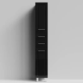 Пенал Арабеска 30 напольный, черный глянец, правый