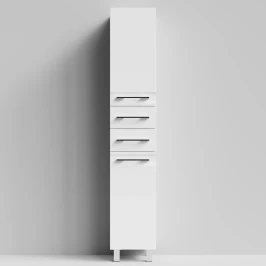 Пенал Мальта 35 напольный, белый глянец, правый