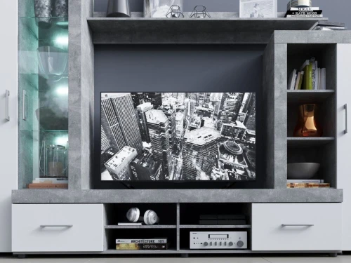 Стенка «Джерси», Дуб Ателье светлый