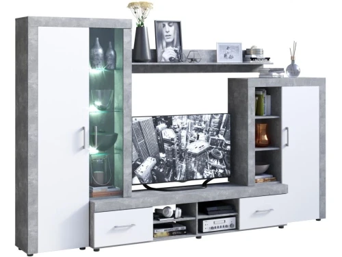 Стенка «Джерси», Дуб Ателье светлый