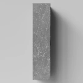 Пенал Марко 35 подвесной, дверь, ручки Черные, Мрамор Серый софт тач ПВХ 4044-1, левый