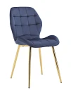 DC829 Стул мягкий, ТЕМНО-СИНИЙ#G62-58 велюр, каркас металл золото КРУГЛЫЙ DC829 Стул мягкий, ТЕМНО-СИНИЙ#G62-58 велюр, каркас металл золото КРУГЛЫЙ