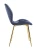 DC829 Стул мягкий, ТЕМНО-СИНИЙ#G62-58 велюр, каркас металл золото КРУГЛЫЙ