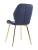 DC829 Стул мягкий, ТЕМНО-СИНИЙ#G62-58 велюр, каркас металл золото КРУГЛЫЙ