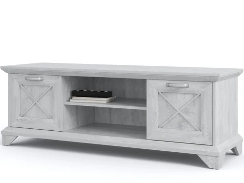 Тумба ТВ «Лорена» 2д, Бетон Паин белый