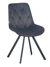 DC68 Стул мягкий поворотный, ТЕМНО-СЕРЫЙ#G62-40 велюр, каркас металл черный