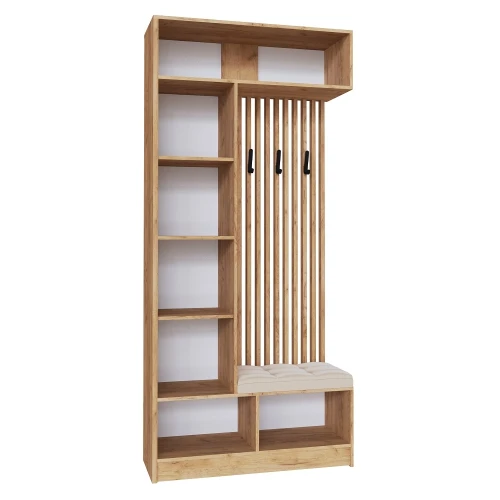 Прихожая Руэлла. Комплект 2, Дуб Крафт золотой, Белый