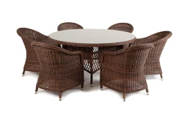 "Эспрессо - 150 R" обеденная группа плетеная, цвет коричневый