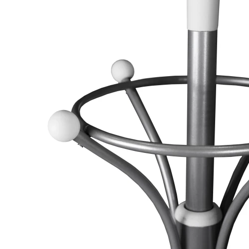 Вешалка напольная Д 2 металлик/ белый