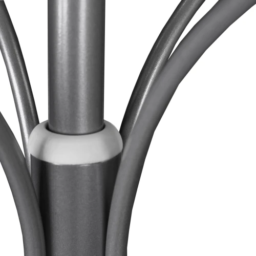 Вешалка напольная Д 2 металлик/ белый