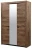 33.02 Лючия 3-х дв. шкаф для одежды кейптаун/венге
