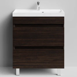 Тумба Бест 70  напольный, Палисандр ПВХ 43101 Vodok с раковиной в комплекте