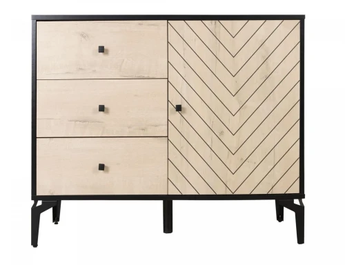Комод 59.02 Лофт черный / дуб бунратти