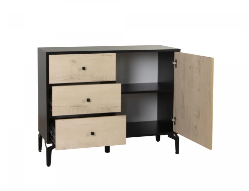 Комод 59.02 Лофт черный / дуб бунратти